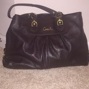 Dark Brown Leather Coach Bag
